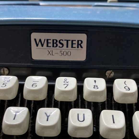 Webster, XL – 500 blue typewriter with white keys 1976 - Picture 2 of 6
